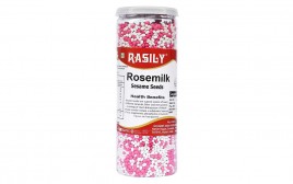 Rasily Rosemilk Sesame Seeds (Sugar Coated Til)  Plastic Jar  280 grams